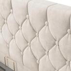 Gestoffeerd Bed Nizza - 180 x 200 cm - Grijs - LED Verlichti, Huis en Inrichting, Verzenden, Nieuw