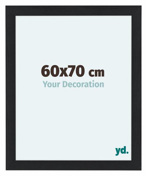 Fotolijst 60x70 cm - Zwart - Houtnerf - MDF - Como, Huis en Inrichting, Woonaccessoires | Lijsten, Nieuw, Verzenden