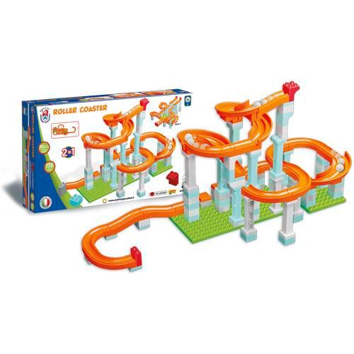 Unico Plus Knikkerbaan - Achtbaan - 128 delig, Kinderen en Baby's, Speelgoed | Bouwstenen, Nieuw, Verzenden