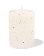 HEMA Led-kaars stompkaars 7.5x10cm ribbel spikkel ivoor, Verzenden, Nieuw