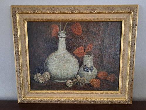 Jan Adam Zandleven (1868-1923) - Stilleven met vaas en, Antiek en Kunst, Kunst | Schilderijen | Klassiek