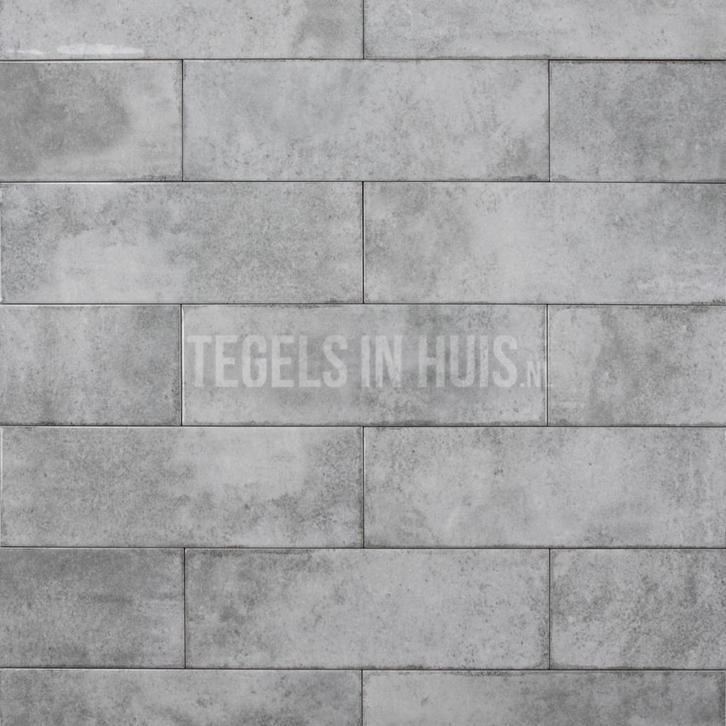 Wandtegel titan cloudy grijs glans 10x30 wandtegel, Doe-het-zelf en Verbouw, Tegels, Wandtegels, Nieuw, 10 m² of meer, Keramiek