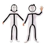 Stickman kostuum kind (galgje), Verzenden, Nieuw, Feestartikel