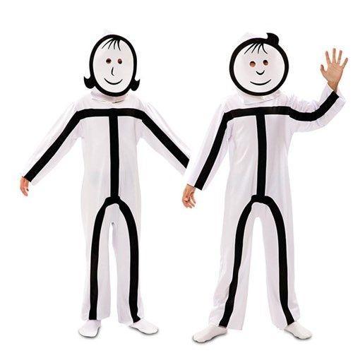 Stickman kostuum kind (galgje), Hobby en Vrije tijd, Feestartikelen, Feestartikel, Nieuw, Verzenden