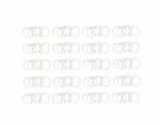 Haarelastieken basic - Endless 4cm - Wit - Set van 100, Nieuw