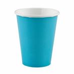 Lichtblauw Bekers Karton 266ml 8st, Verzenden, Nieuw