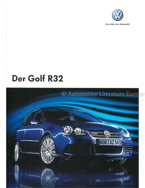 2008 VOLKSWAGEN GOLF R32 BROCHURE DUITS, Boeken, Auto's | Folders en Tijdschriften, Volkswagen