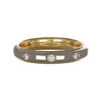 Ring - 18 karaat Geel goud, Witgoud - 0.16ct. tw. Diamant, Sieraden, Tassen en Uiterlijk, Ringen, Nieuw