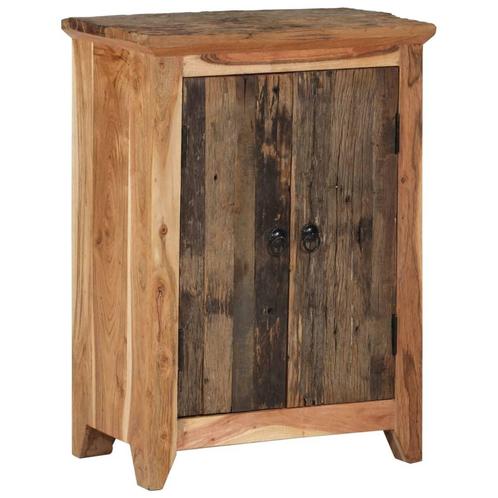 vidaXL Dressoir 55x33x75 cm massief acaciahout en gerecycled, Huis en Inrichting, Kasten | Dressoirs, 25 tot 50 cm, Nieuw, 50 tot 100 cm