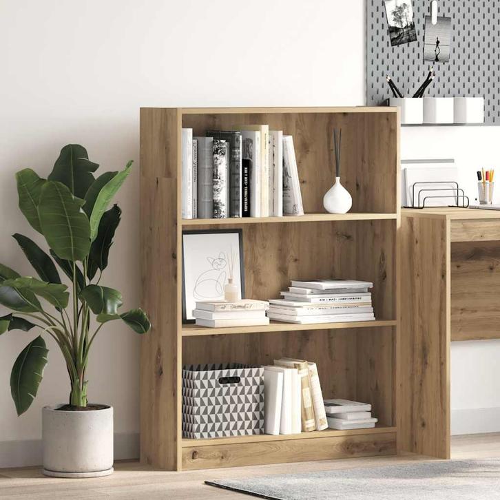 vidaXL Boekenkast 80x24x109 cm bewerkt hout artisanaal, Huis en Inrichting, Kasten | Boekenkasten, Nieuw, Overige houtsoorten
