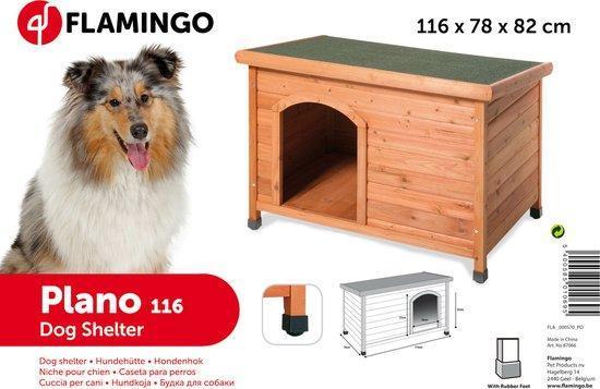 Flamingo hondenhok Plano bruin 82 x 116 x 79cm, Dieren en Toebehoren, Hondenhokken, 110 cm of meer, Hondenhok, Nieuw, 65 tot 100 cm
