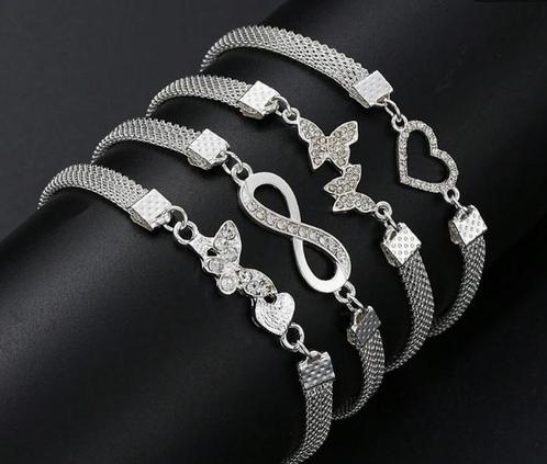 Eenvoudige hart vlinder kralen enkelbandje - voor vrouwen, Sieraden, Tassen en Uiterlijk, Enkelbandjes en Enkelkettinkjes, Verzenden