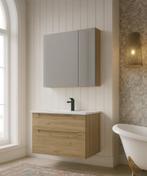 badmeubel Messina eikenkleur 100cm met spiegelkast, Ophalen, Nieuw