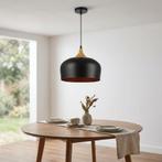 Hanglamp | Luminia | 1-lichts | E27 | Zwart / Hout, Huis en Inrichting, Lampen | Hanglampen, Ophalen of Verzenden, Nieuw, 50 tot 75 cm