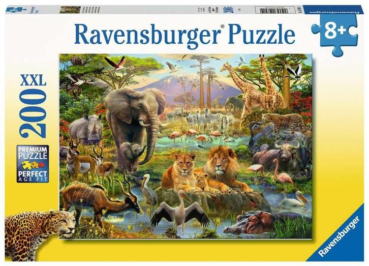 Dieren van de Savanne Puzzel (200 XXL stukjes) |, Hobby en Vrije tijd, Denksport en Puzzels, Nieuw, Verzenden