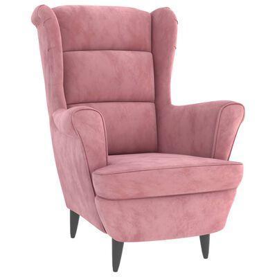 Fauteuil fluweel roze LEEGVERKOOP, Huis en Inrichting, Fauteuils, 50 tot 75 cm, 75 tot 100 cm, Nieuw, Ophalen