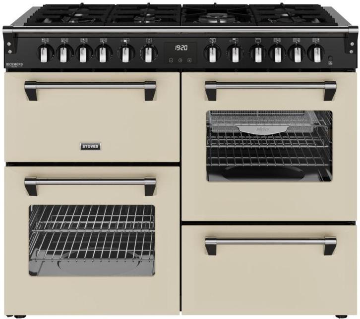 Stoves Richmond 110 DF gas fornuis - creme -110 cm. breed, Witgoed en Apparatuur, Fornuizen, 60 cm of meer, Vrijstaand, 5 kookzones of meer