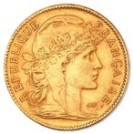 Frankrijk. 10 Francs Marianne Rooster Gold Coin (Random