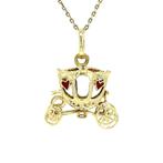 Gouden vintage koets hanger met emaille 14 kt, Ophalen of Verzenden, Nieuw