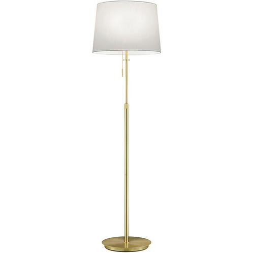 LED Vloerlamp - Trion Dyon - E27 Fitting - Rond - Mat Goud -, Huis en Inrichting, Lampen | Vloerlampen, Nieuw, Metaal, Ophalen of Verzenden