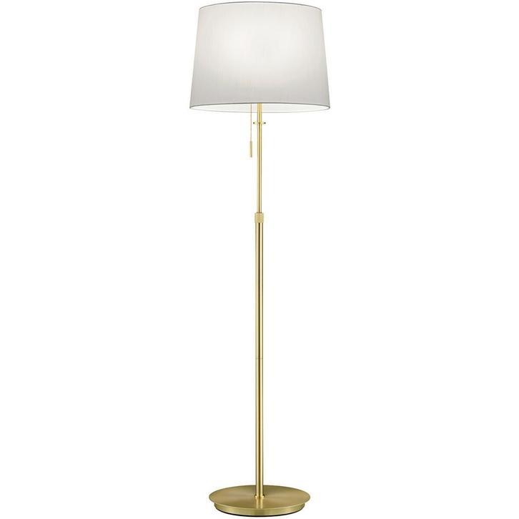 LED Vloerlamp - Trion Dyon - E27 Fitting - Rond - Mat Goud -, Huis en Inrichting, Lampen | Vloerlampen, Nieuw, Metaal, Ophalen of Verzenden