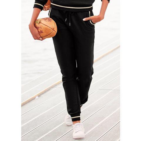 Lascana Sweatbroek met gestreepte ribboord, loungepak, Kleding | Dames, Broeken en Pantalons, Nieuw, Verzenden