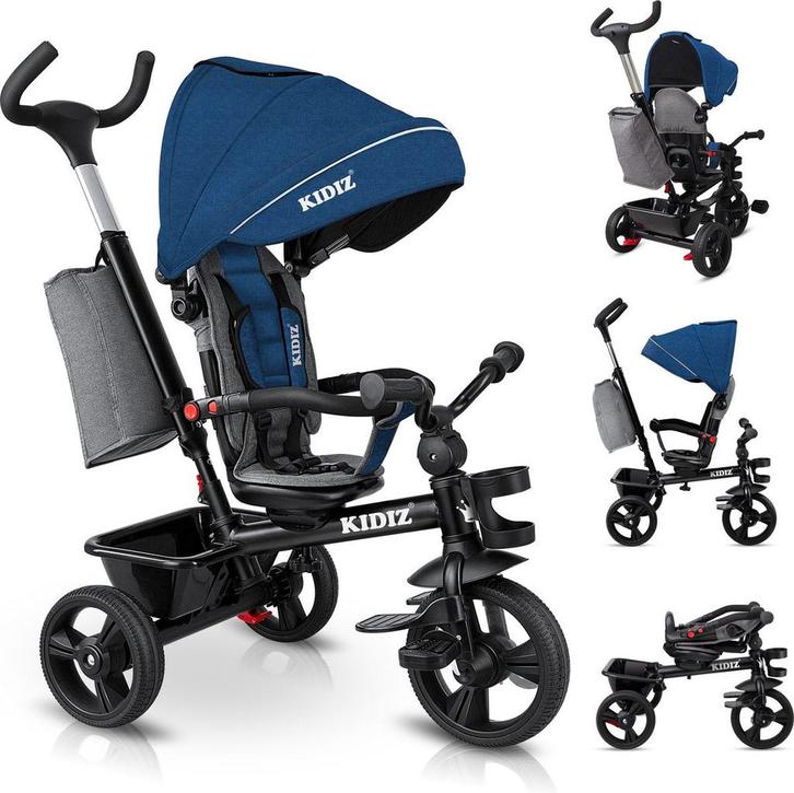 KIDIZ® 5in1 Kinderfiets - Loopfiets - Driewieler - Blauw, Kinderen en Baby's, Autostoeltjes, Nieuw, Verzenden