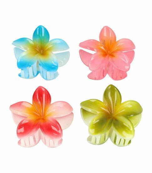 Haarspeld Klemmen Set XL Bloem Lelie 8cm Trio Kleuren, Sieraden, Tassen en Uiterlijk, Uiterlijk | Haarverzorging