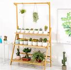 3-Lagen Bamboe Plantentrap met Ophangrek – 100 cm, Verzenden, Nieuw