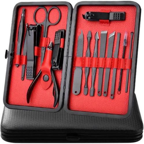 Soulima 15-Delige Luxe Manicure en Pedicure Set - Complee..., Diversen, Verpleegmiddelen, Nieuw, Ophalen of Verzenden