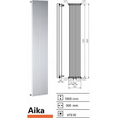Designradiator Aika 1800 x 300 mm Zwart, Doe-het-zelf en Verbouw, Sanitair, Overige typen, Nieuw, Ophalen of Verzenden
