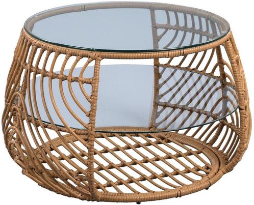 M2 Kollektion Manaus Glazen Salontafel, Huis en Inrichting, Tafels | Salontafels, Ophalen of Verzenden