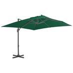 Hangparasol 300x300 Groen | Tuin & Terras | Retourdeal, Kantelbaar, Nieuw, Ophalen of Verzenden, Zweefparasol