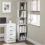 S-Boekenkast met 5 Lagen – Moderne Witte Boekenkast, Huis en Inrichting, Kasten | Boekenkasten, Verzenden, Nieuw