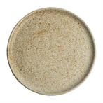 Canvas ronde borden met smalle rand | crème | 26,5  cm |..., Verzenden