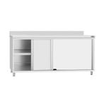 GGM Gastro | Gesloten RVS werktafel KOPENHAGEN ECO - |, Huis en Inrichting, Verzenden, Nieuw, Effen