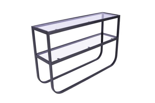 Bijzettafel - Jess - Zwart - Glas - Jörn, Huis en Inrichting, Tafels | Bijzettafels, Nieuw, Verzenden