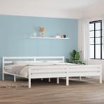 vidaXL Bedframe massief hout wit 180x200 cm, Huis en Inrichting, Slaapkamer | Bedden, Eenpersoons, Verzenden, Wit, Nieuw