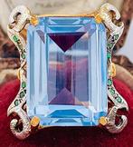 Zonder Minimumprijs - Ring - 9 kt. Geel goud, Zilver, Sieraden, Tassen en Uiterlijk, Ringen, Nieuw