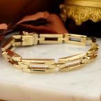 8 Krt. Bismarck schakel armband | 19 cm (gouden armband), Sieraden, Tassen en Uiterlijk, Antieke sieraden, Ophalen of Verzenden