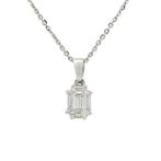Ketting met hanger - 18 karaat Witgoud - 0.32ct. tw. Diamant, Sieraden, Tassen en Uiterlijk