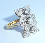 Ring - 18 karaat Geel goud, Witgoud - 0.70ct. tw. Diamant, Sieraden, Tassen en Uiterlijk, Ringen, Nieuw