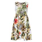 Princess goes Hollywood • midi jurk met palm print • 36, Kleding | Dames, Jurken, Princess goes Hollywood, Verzenden, Wit, Nieuw