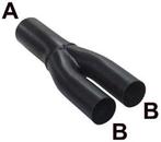 Stalen Y-buis A=76mm B=63,5mm, Verzenden, Nieuw