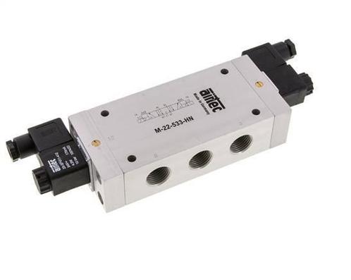 5/3 G1/2 Middenuitlaat Magneetventiel 24V DC, Doe-het-zelf en Verbouw, Gereedschap | Machine-onderdelen en Toebehoren, Nieuw, Verzenden