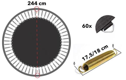 Springmat Trampoline Rond 244 cm, Kinderen en Baby's, Speelgoed | Buiten | Trampolines, Nieuw, Ophalen of Verzenden