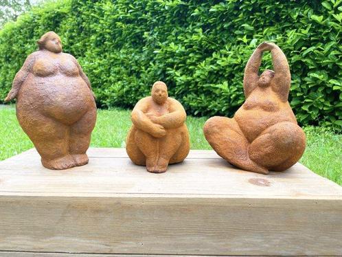 sculptuur, Fat Ladies - 25.5 cm - Gietijzer, Antiek en Kunst, Curiosa en Brocante