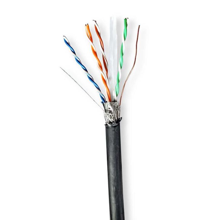 Internetkabel buiten PE Cat6 kabel S/FTP koperkern 305 meter, Computers en Software, Pc- en Netwerkkabels, Nieuw, Verzenden