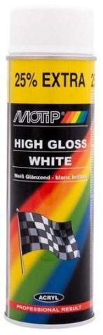 Motip hoogglans wit - spuitbus 500ML, Doe-het-zelf en Verbouw, Verzenden, Nieuw