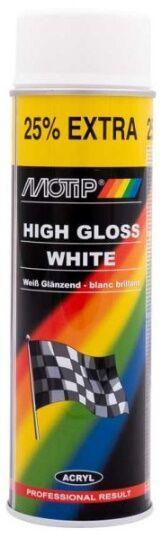 Motip hoogglans wit - spuitbus 500ML, Doe-het-zelf en Verbouw, Overige Doe-het-zelf en Verbouw, Nieuw, Verzenden